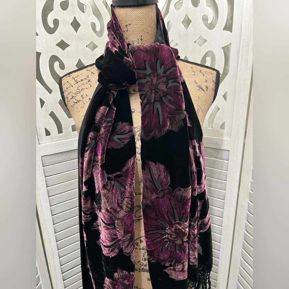 Y2K Silk Bohemian Scarf - Picture 3 of 11
